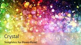  Presentation with rainbow - Slide deck with rainbow of lights background and a yellow colored foreground