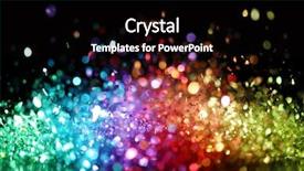  Presentation with sparkling lights - Cool new slide deck with rainbow of sparkling glittering lights backdrop and a black colored foreground