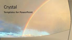  Presentation with new zealand - Cool new theme with rainbow over new zealand landscape backdrop and a  colored foreground