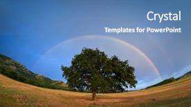  Presentation with rainbow - Theme enhanced with rainbow over the field background and a teal colored foreground