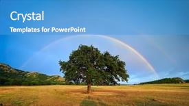  Presentation with rainbow - Cool new theme with rainbow over the field backdrop and a teal colored foreground