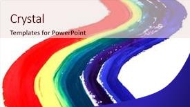  Presentation with rainbow paint - Colorful slides enhanced with rainbow paint on the white backdrop and a lemonade colored foreground