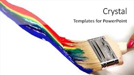 Presentation with rainbow paint - Presentation theme enhanced with rainbow paint background and a white colored foreground