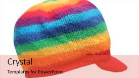  Presentation with rasta - PPT theme enhanced with rainbow rasta cap isolated background and a red colored foreground