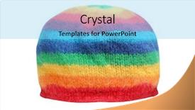  Presentation with rasta - PPT theme consisting of rainbow rasta cap isolated background and a light blue colored foreground