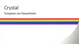  Presentation with rainbow - Beautiful slides featuring rainbow ribbon isolated on white backdrop and a white colored foreground