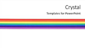  Presentation with rainbow - Slide deck consisting of rainbow ribbon isolated on white background and a white colored foreground