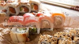  Presentation with parchment - Amazing PPT theme having rainbow roll on parchment backdrop and a coral colored foreground