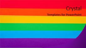  Presentation with rainbow - Slide deck featuring rainbow striped background abstract wallpaper background and a dark gray colored foreground