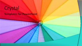  Presentation with umbrella - Audience pleasing theme consisting of rainbow umbrella closeup backdrop and a red colored foreground