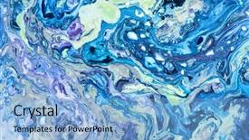  Presentation with blue marble - Theme having rainbow wave - blue tone blots abstract background background and a light blue colored foreground