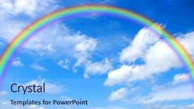  Presentation with sky rainbow - Audience pleasing presentation theme consisting of rainbow backdrop and a  colored foreground