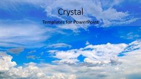  Presentation with coral reefs blue water beautiful sky - Cool new theme with raincloud - beautiful clouds in blue sky backdrop and a  colored foreground