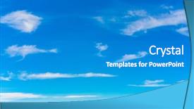  Presentation with sky blue - Audience pleasing PPT layouts consisting of raincloud - cloud in blue sky backdrop and a teal colored foreground