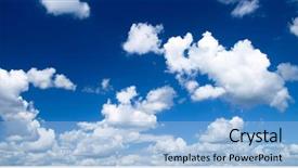  Presentation with law blue sky scales - Beautiful PPT layouts featuring raincloud - clouds in the blue sky backdrop and a light blue colored foreground