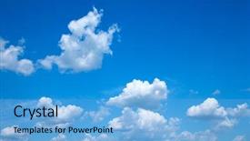  Presentation with blue sky - PPT layouts enhanced with raincloud - clouds in the blue sky background and a  colored foreground