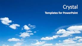  Presentation with blue sky at cook islands - Presentation theme consisting of raincloud - clouds in the blue sky background and a  colored foreground