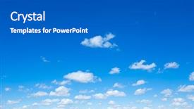  Presentation with sky blue - Colorful slide deck enhanced with raincloud - clouds in the blue sky backdrop and a  colored foreground