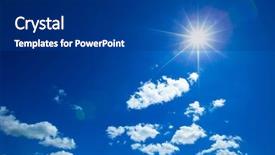  Presentation with blue sky - Audience pleasing PPT layouts consisting of raincloud - clouds in the blue sky backdrop and a navy blue colored foreground