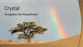  Presentation with landscape desert - PPT layouts having raincloud - desert landscape with a colorful background and a light gray colored foreground