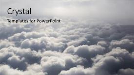  Presentation with storm clouds - Slides enhanced with raincloud - fluffy storm clouds aerial photography background and a light gray colored foreground