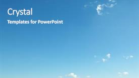  Presentation with blue sky at cook islands - Cool new presentation theme with raincloud - small clouds on blue sky backdrop and a teal colored foreground