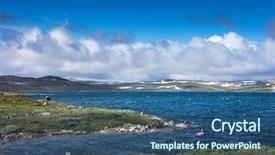  Presentation with landscape juridicila - PPT theme having rainclouds over the landscape hardangervidda background and a  colored foreground