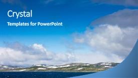  Presentation with landscape - Audience pleasing presentation design consisting of rainclouds over the landscape hardangervidda backdrop and a  colored foreground