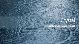  Presentation with rainfall - Slide deck featuring raindrops and rippled water background and a seafoam green colored foreground