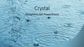  Presentation with water droplets - Colorful theme enhanced with raindrops creating concentric circles backdrop and a  colored foreground