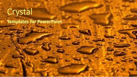  Presentation with orange - Colorful presentation theme enhanced with raindrops-on-a-painted-wooden backdrop and a crimson colored foreground