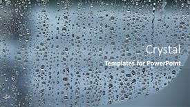  Presentation with rainy day - PPT layouts having raindrops-on-a-window background and a seafoam green colored foreground