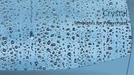  Presentation with rainy day - Amazing PPT theme having raindrops-on-window-with-dim backdrop and a light blue colored foreground