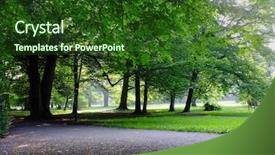  Presentation with rainfall - Presentation theme consisting of rainfall garden - park on rainy day background and a  colored foreground