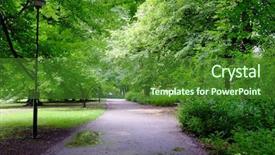  Presentation with rainy day - Beautiful slide set featuring rainfall garden - park on rainy day backdrop and a  colored foreground