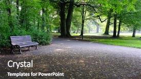  Presentation with rainy day - Audience pleasing theme consisting of rainfall garden - park on rainy day backdrop and a  colored foreground