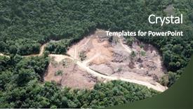  Presentation with palm oil industry - Presentation design consisting of rainforest for palm oil industry background and a dark gray colored foreground