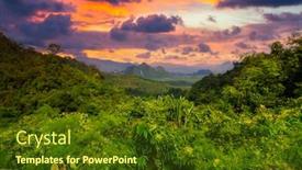  Presentation with rainforest - Slide set featuring rainforest-of-khao-sok-national background and a tawny brown colored foreground