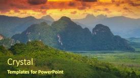  Presentation with rainforest - Presentation design consisting of rainforest-of-khao-sok-national background and a tawny brown colored foreground