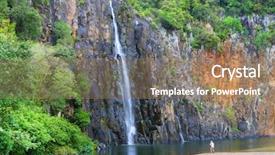  Presentation with rainforest - Audience pleasing slide set consisting of rainforest scenery from niagara falls backdrop and a coral colored foreground