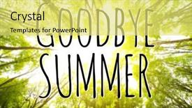  Presentation with goodbye - Amazing PPT layouts having raining letters - goodbye summer backdrop and a yellow colored foreground