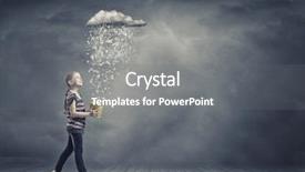  Presentation with cute mice rats - PPT layouts consisting of raining letters - little cute girl catching pouring background and a  colored foreground