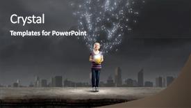  Presentation with hunger games catching fire - PPT layouts with raining letters - little cute girl catching pouring background and a  colored foreground