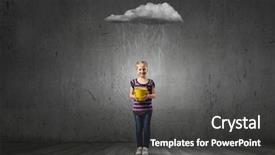  Presentation with jesus pouring water - Colorful presentation enhanced with raining letters - little cute girl catching pouring backdrop and a  colored foreground