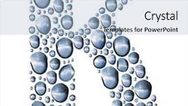  Presentation with alphabet - PPT theme consisting of raining letters - one letter of water alphabet background and a  colored foreground