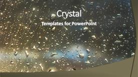  Presentation with glass - Presentation enhanced with raining letters - raindrops on glass background and a dark gray colored foreground