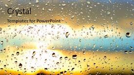  Presentation with animated raindrops waves - Audience pleasing slide set consisting of raining letters - raindrops on glass backdrop and a coral colored foreground