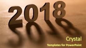  Presentation with end year 2018 - Slide deck consisting of raining numbers - year 2018 wooden number background and a tawny brown colored foreground