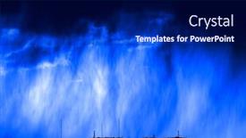  Presentation with rain sky - Slide deck having rainstorm-in-sky-with-radio background and a navy blue colored foreground