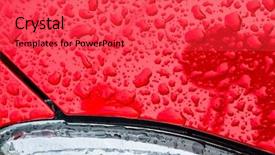  Presentation with rain water - Colorful theme enhanced with rainwater - rain droplets of rain backdrop and a red colored foreground